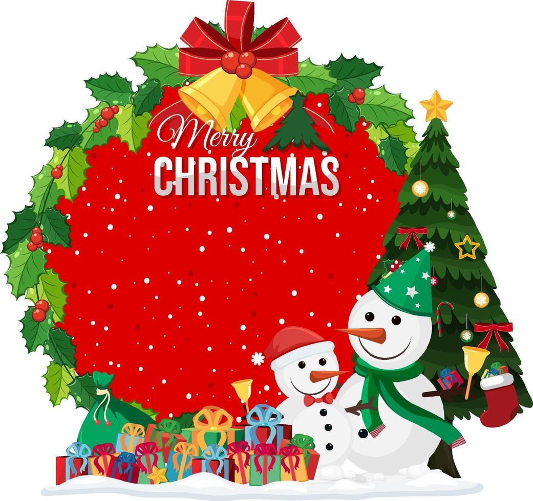 Isolated Merry Christmas banner vector