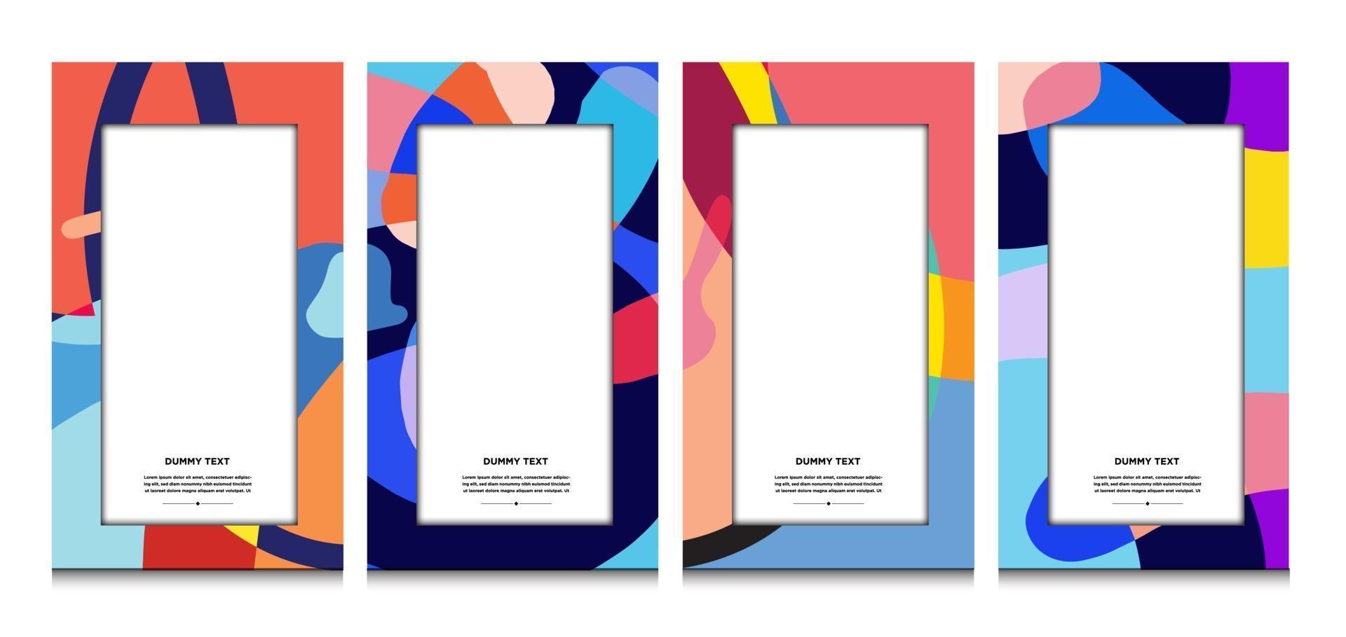 Vector colorful geometric curve frame and border background for Summer