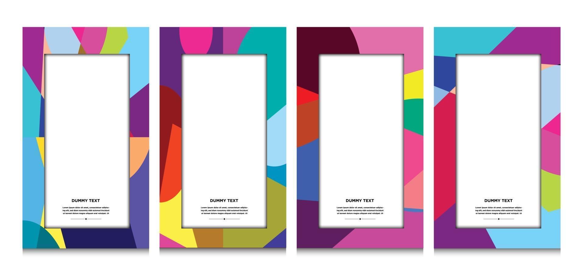 Vector colorful geometric curve frame and border background for Summer