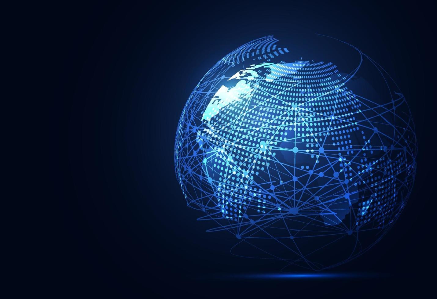 Global network connection. World map point and line composition concept of global business. Vector Illustration