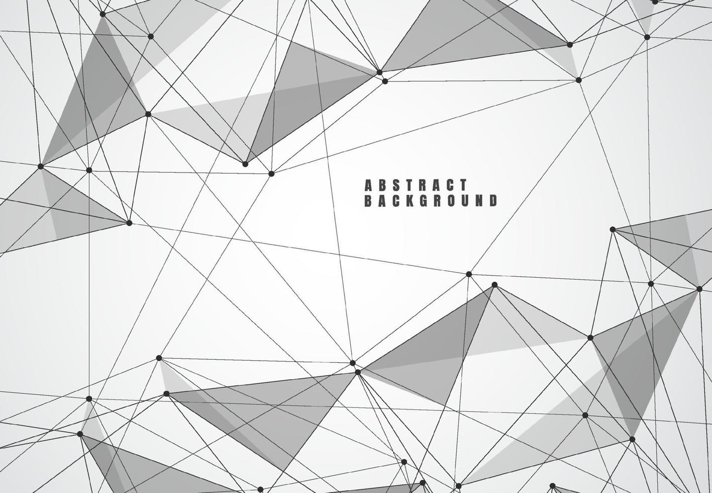 Abstract connecting dots and lines with geometric background. Modern technology connection science, Polygonal structure background. Vector illustration