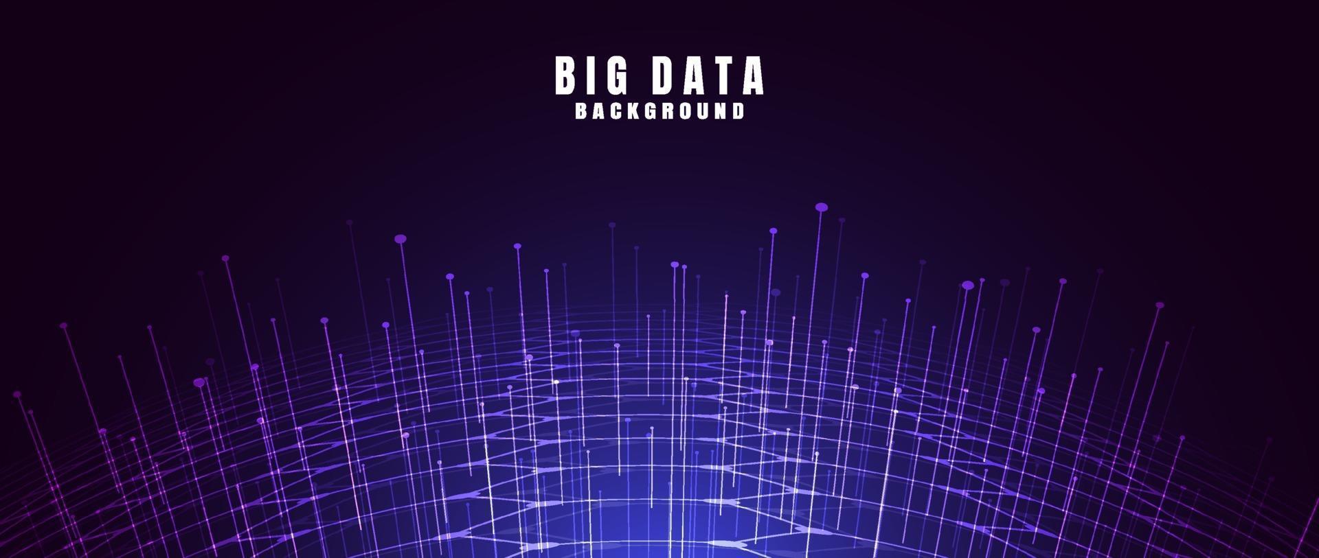 Abstract technology background with Big data. Internet connection, abstract sense of science and technology analytics concept graphic design. Vector illustration