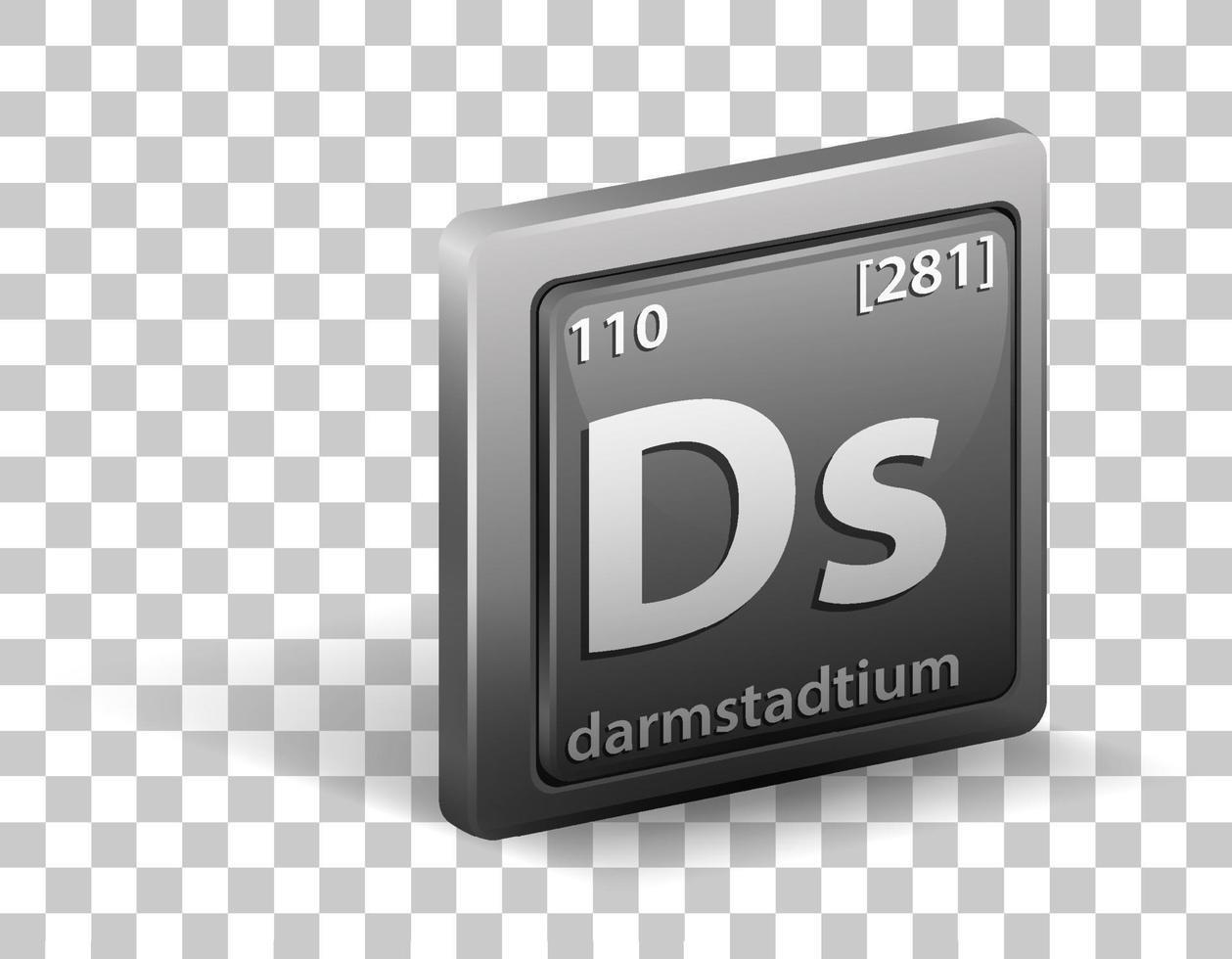 Darmstadtium chemical element vector