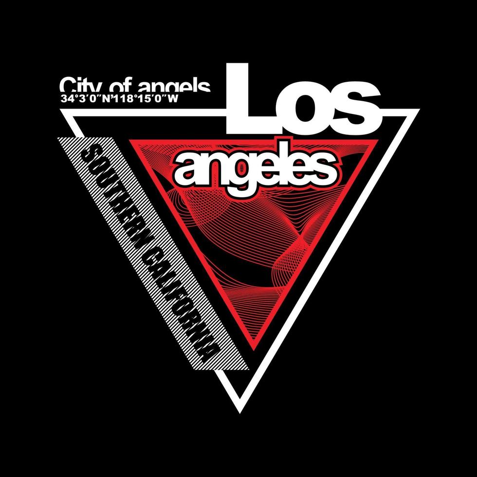 Ilustración de vector de diseño de tipografía vintage de Los Ángeles. prendas de vestir, camisetas, prendas de vestir y otros usos.