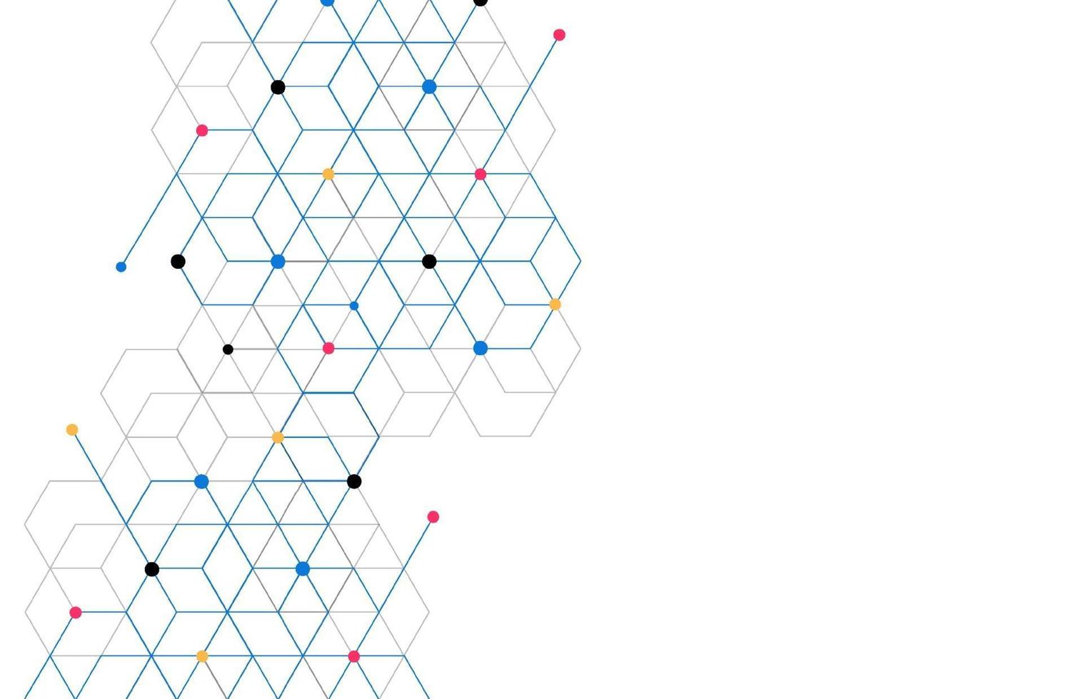 Fondo de conexión de línea de puntos de patrón de cajas geométricas abstractas. tecnología moderna con malla cuadrada. geométrico sobre fondo blanco con líneas. celda de cubo. ilustración vectorial vector