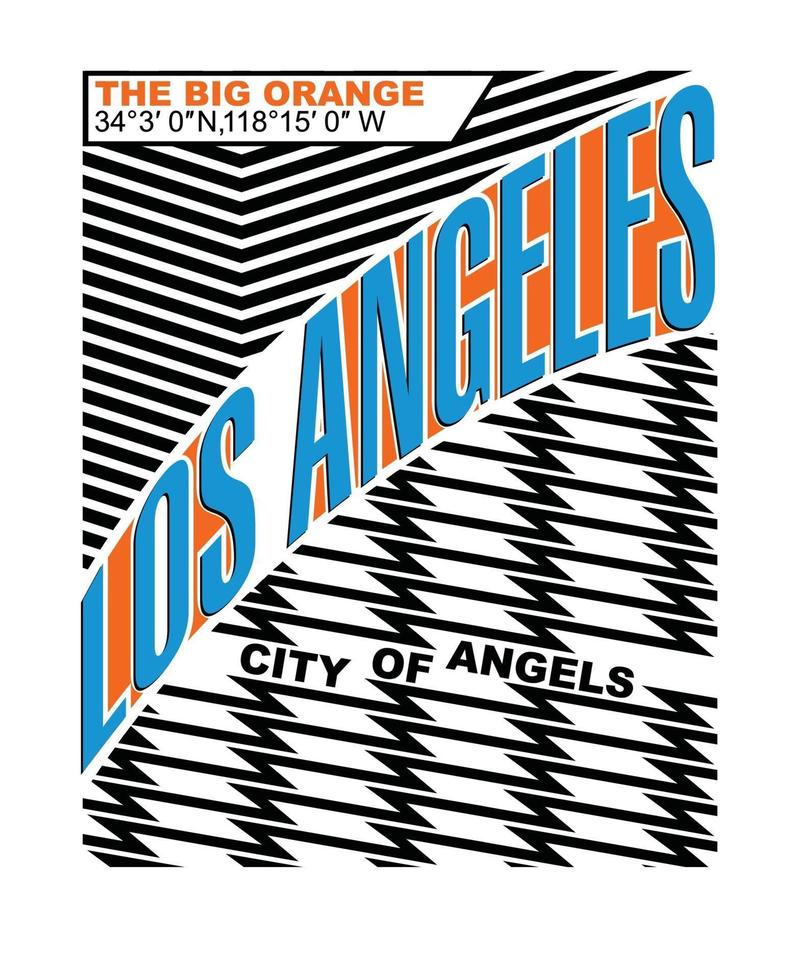 Los Angeles vintage typography design vector illustration. Clothing, t-shirt, apparel and other uses.