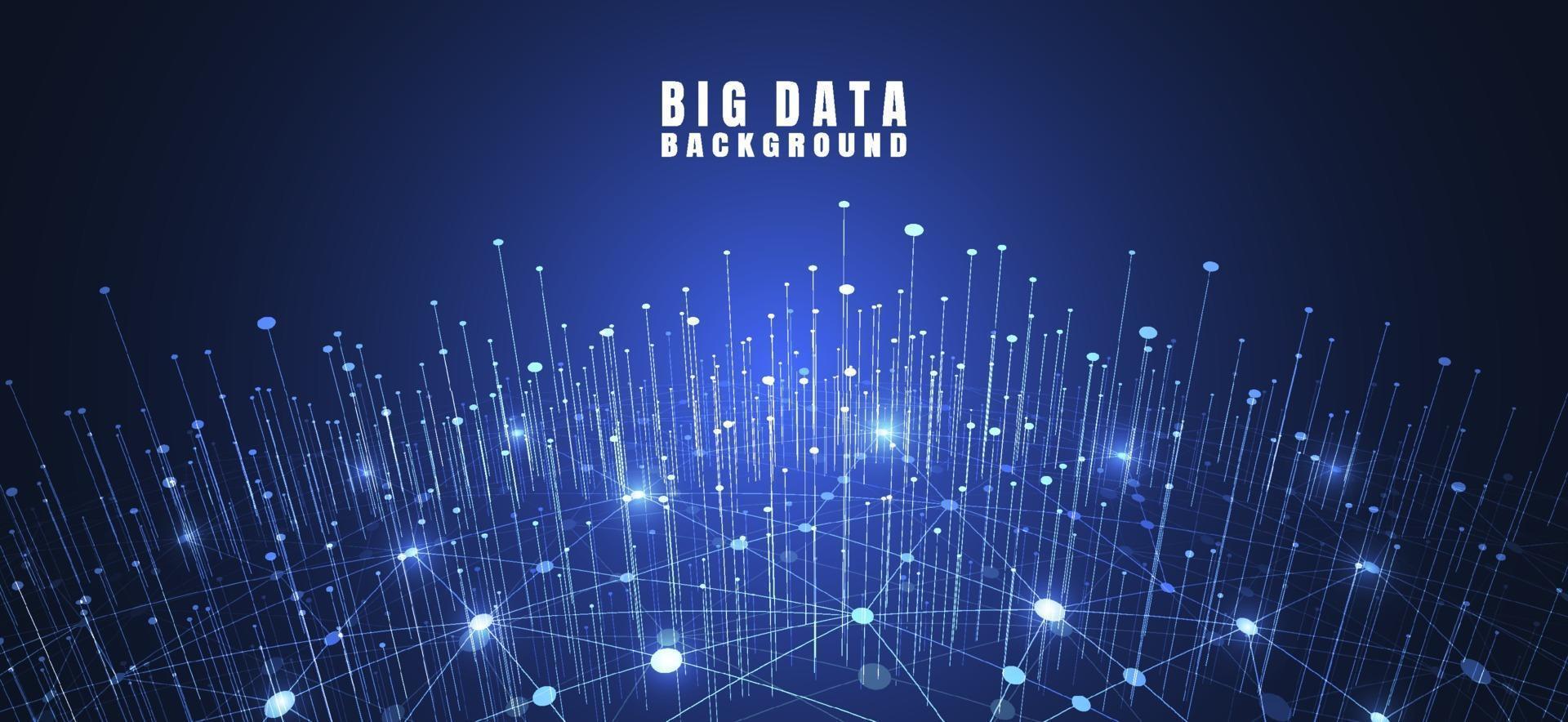 Abstract technology background with Big data. Internet connection, abstract sense of science and technology analytics concept graphic design. Vector illustration