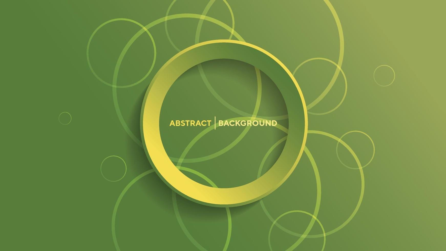 Abstract geometric background with green gradient circle background vector