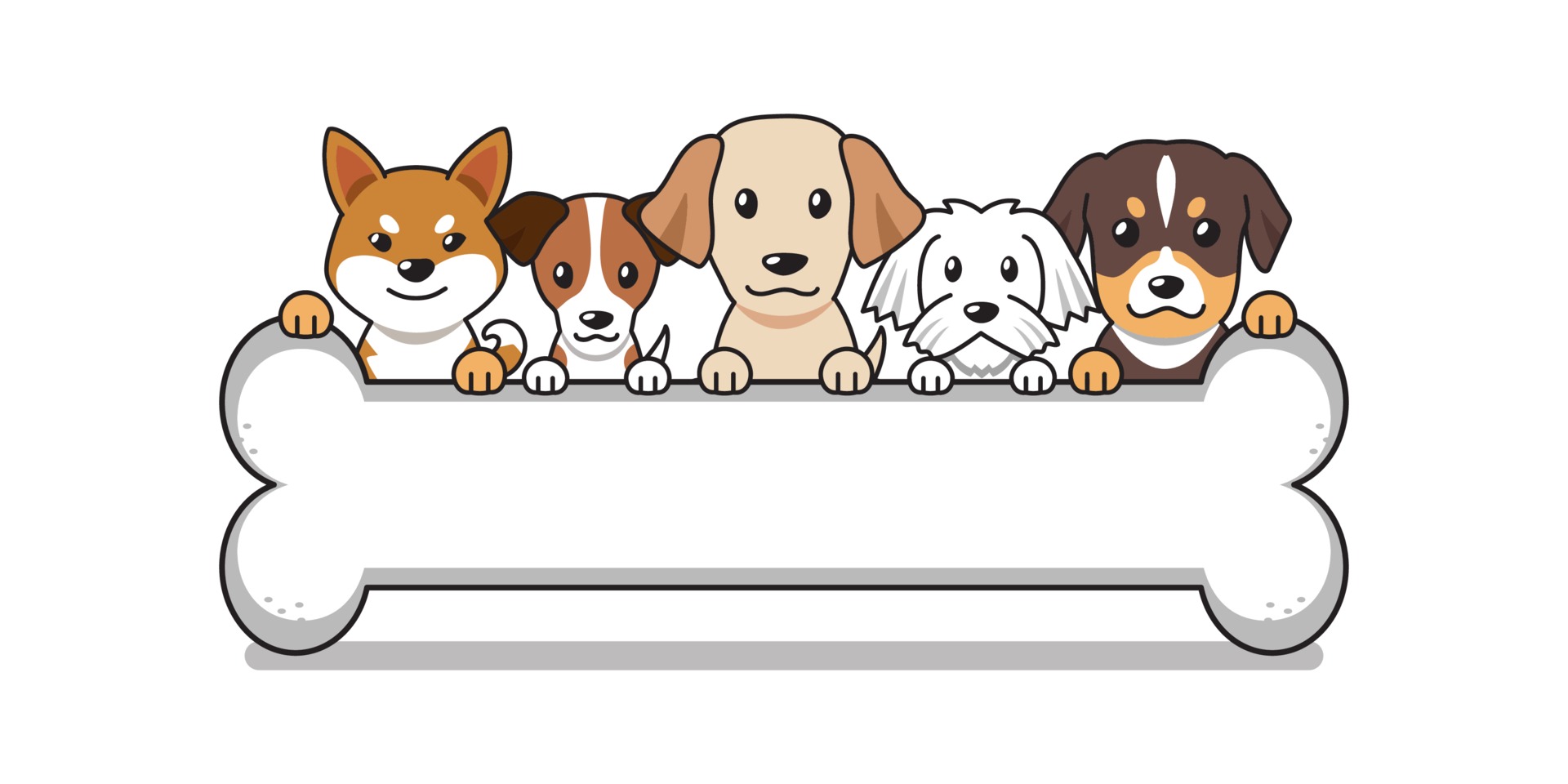 Vector cartoon cute dogs with big bone 2063138 Vector Art at Vecteezy Vector cartoon cute dogs with big bone 2063138 Vector Art at Vecteezy