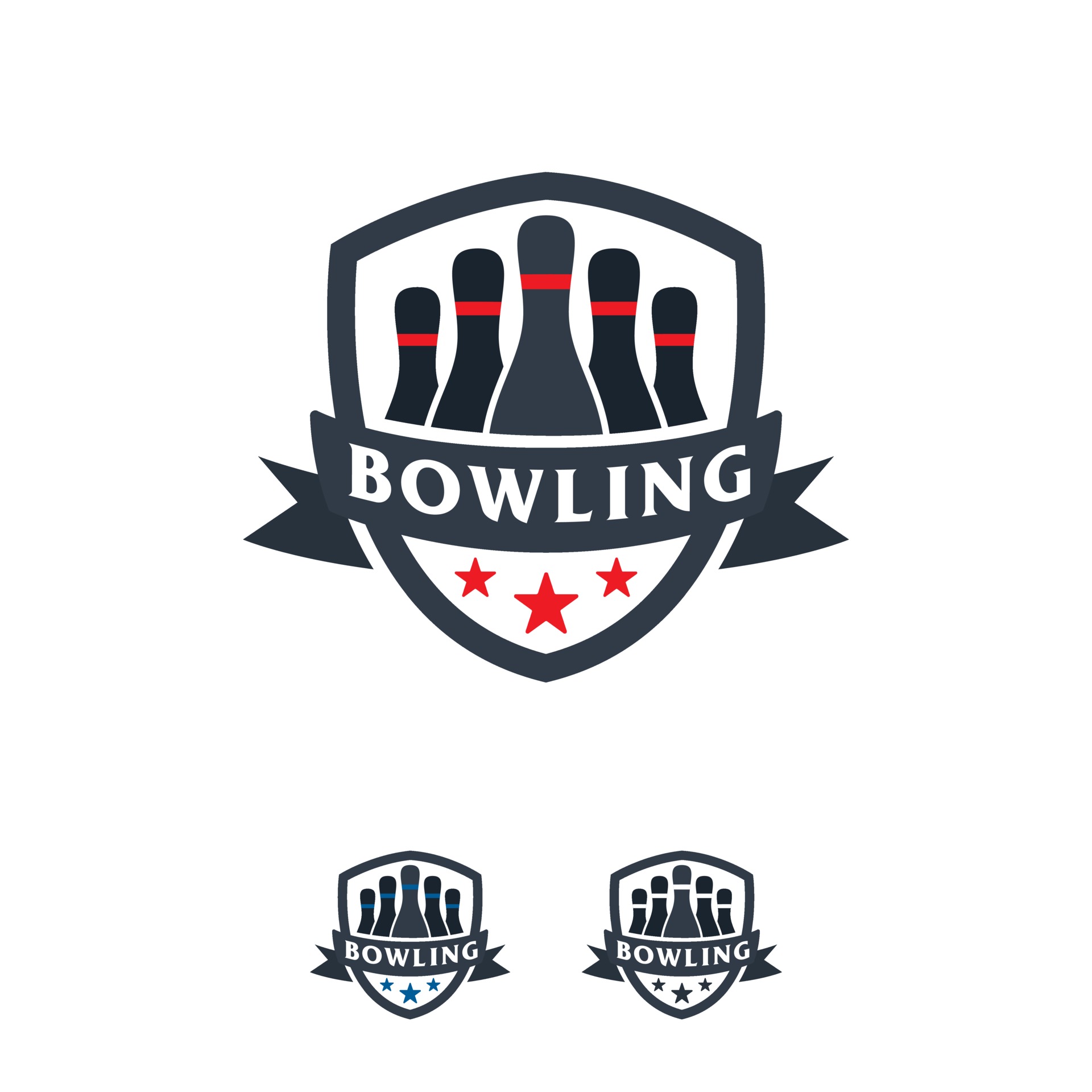 Professional Bowling Team logo Sport badge vector template 2063182