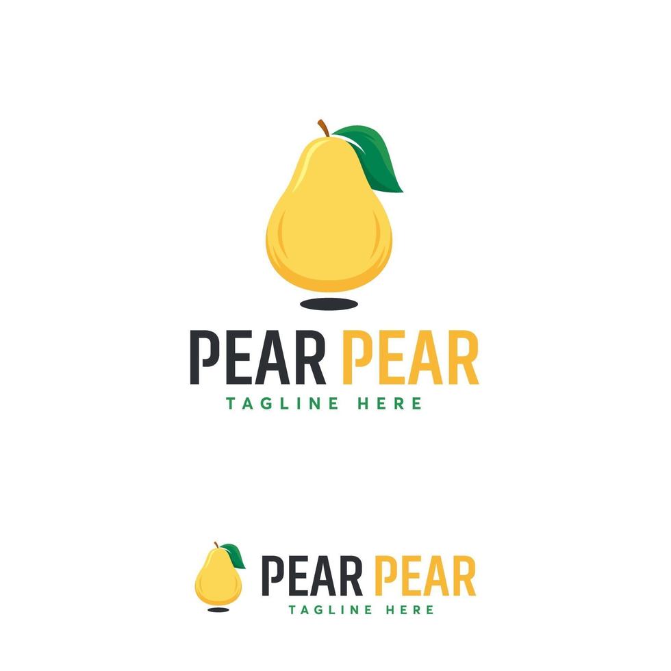 Fresh Pear Fruit Logo designs vector, Illustration of Pear Fruit template vector