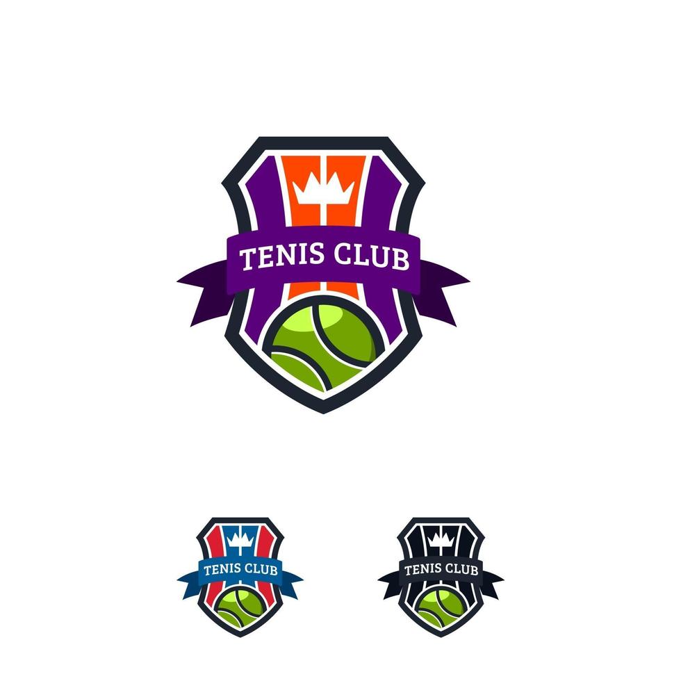 insignia de diseños de logotipo de deporte de tenis, vector de campeonato de emblema de tenis