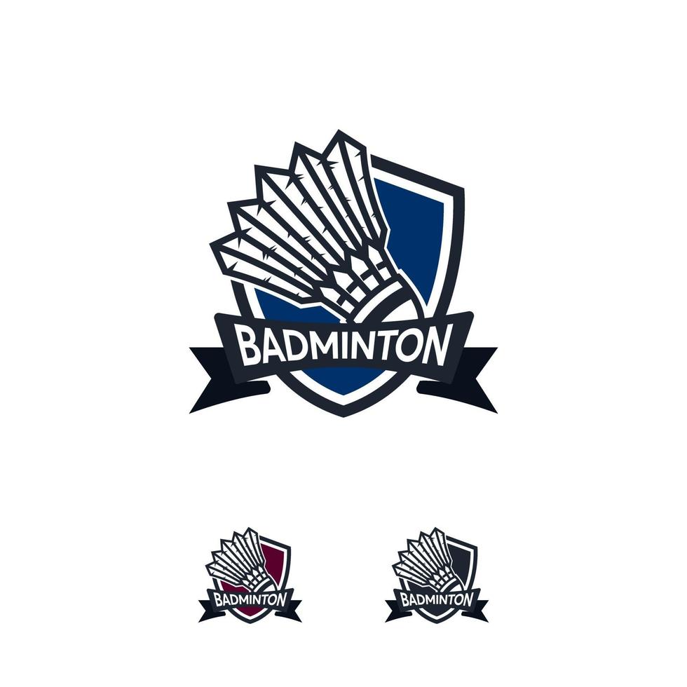 Badminton Sport logo designs badge template, Abstract sport badge vector illustration