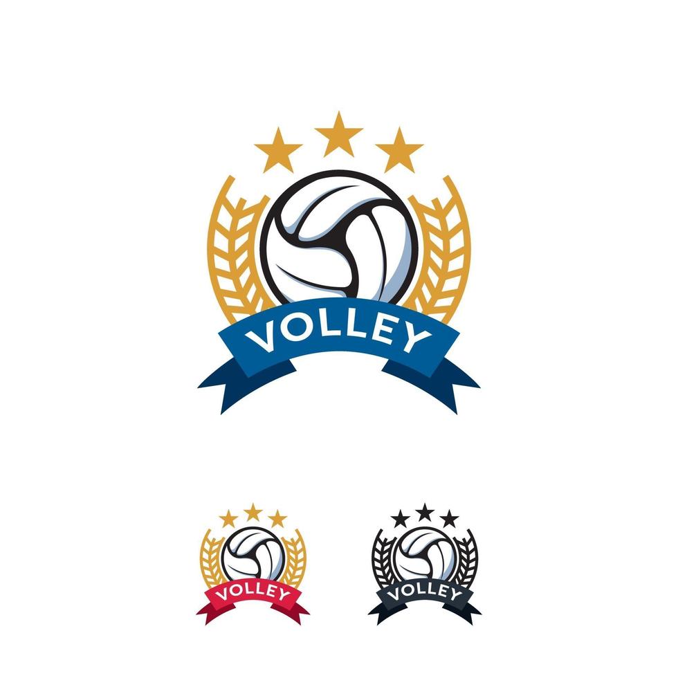 Volleyball Sport logo designs badge vector template, Professional Isolated Sports Badge Logo