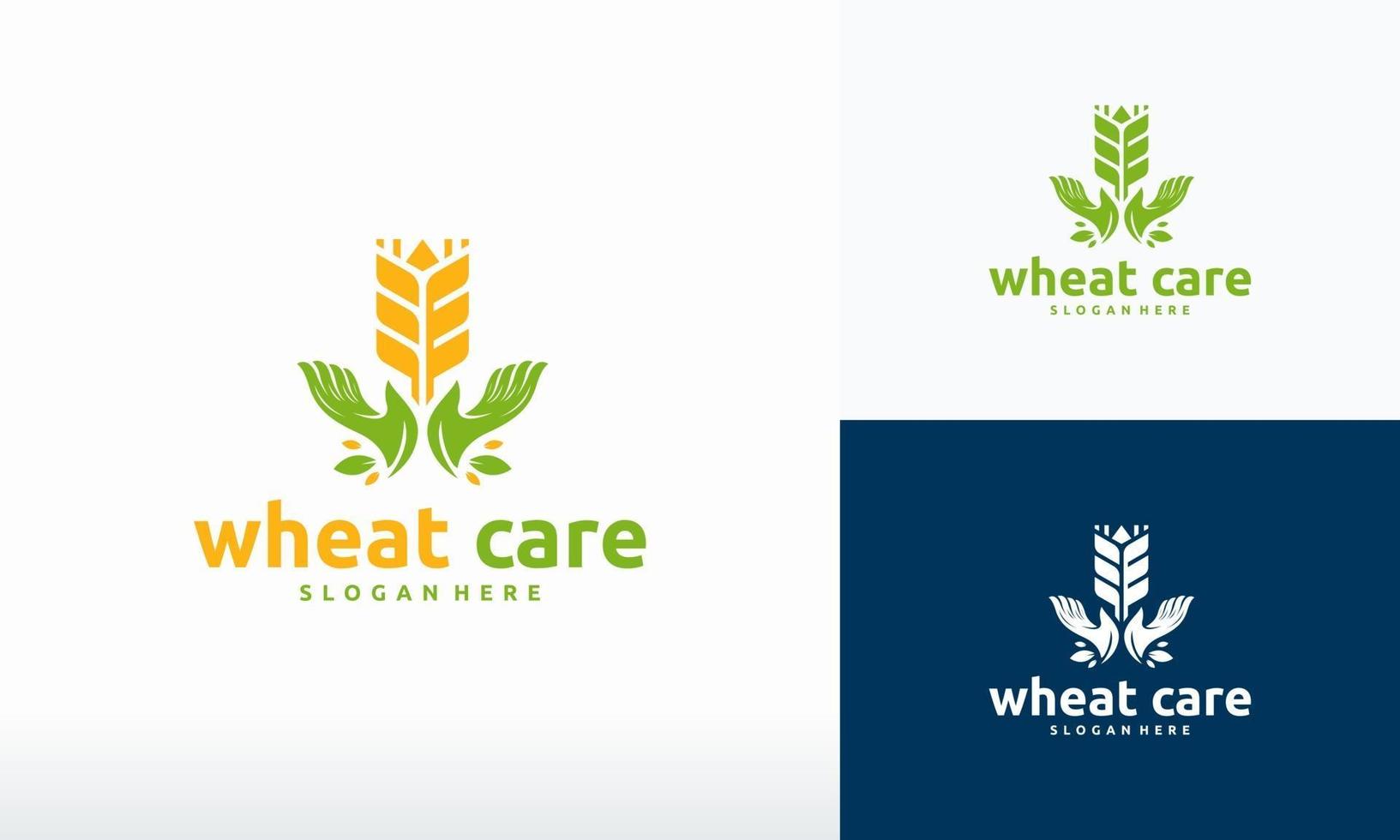 Organic Wheat Logo designs concept vector, Modern Wheat Grain symbol, Agriculture logo symbol vector