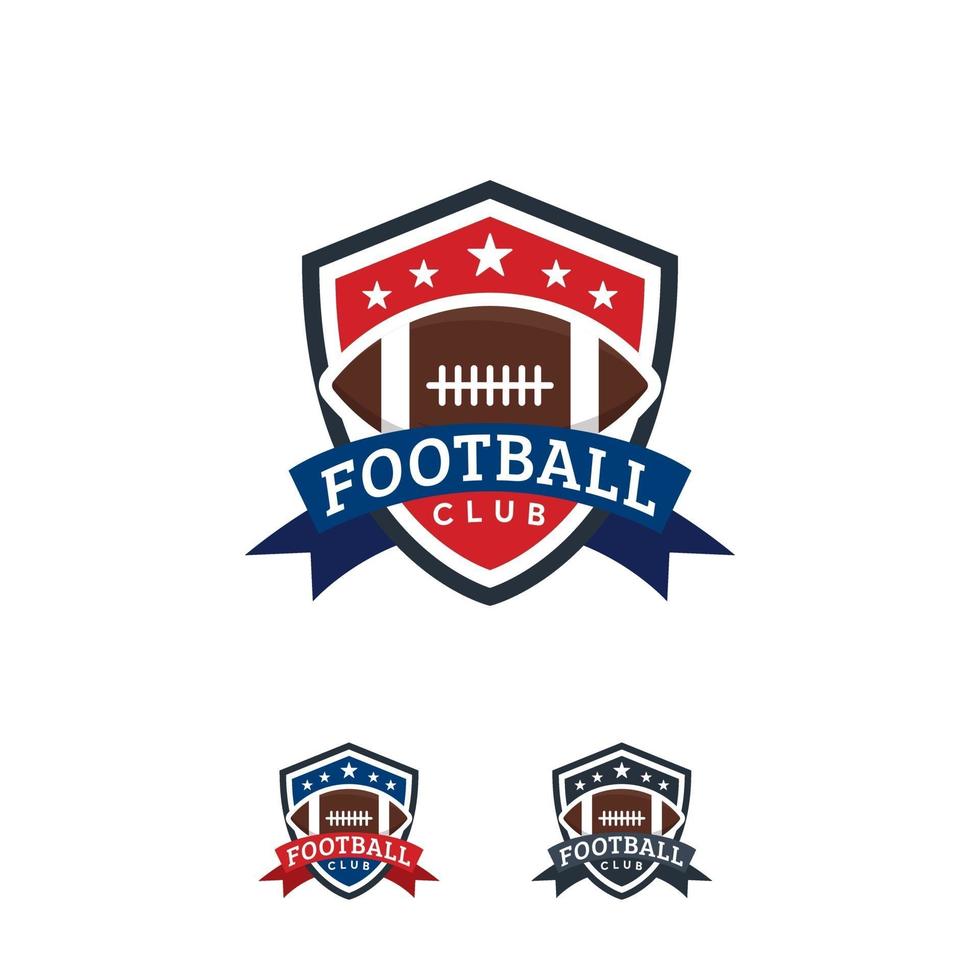 Plantilla de insignia de diseños de logotipo de fútbol americano, insignia de rugby vector