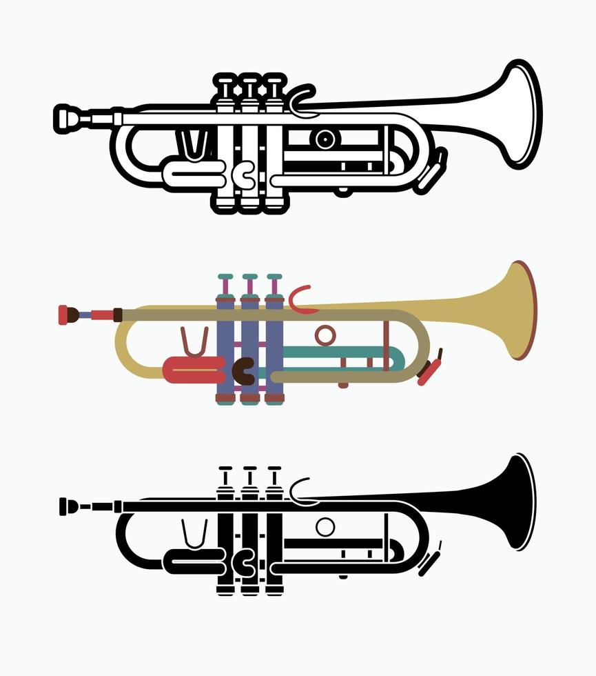 Trumpet Silhouette Vector Art, Icons, and Graphics for Free Download