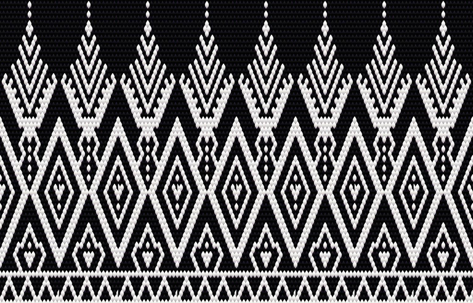 bordado de patrón étnico geométrico y diseño tradicional. textura de vector étnico tribal. diseño para alfombra, papel tapiz, ropa, envoltura, batik, tela en estilo bordado en temas étnicos.