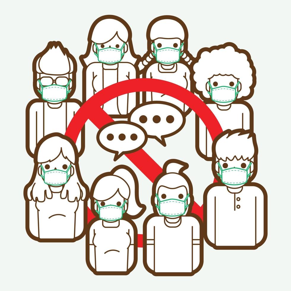 Social Distancing Sign vector