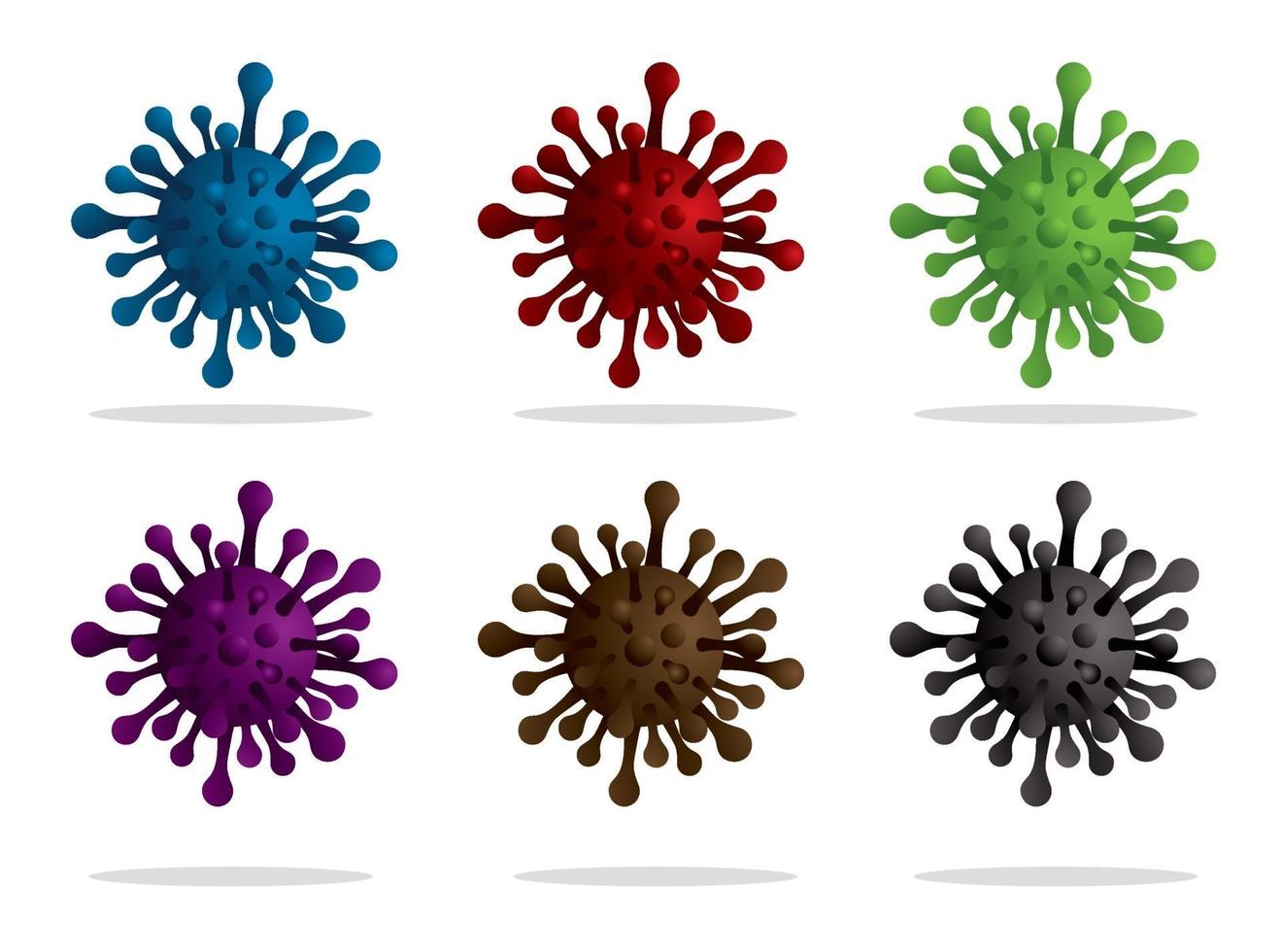 Group of Corona Virus Graphic vector