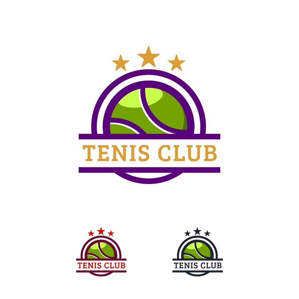 insignia de diseños de logotipo de deporte de tenis, vector de campeonato de emblema de tenis