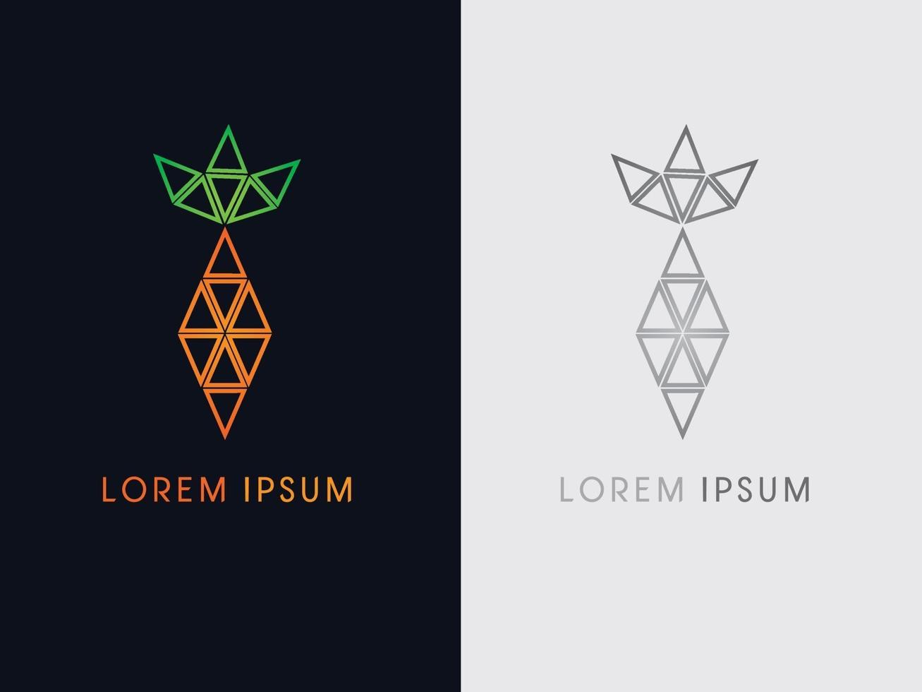 Carrot  Geometric Modern Shape vector