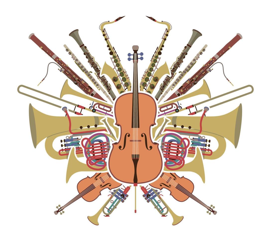 Orchestra Instruments Set vector