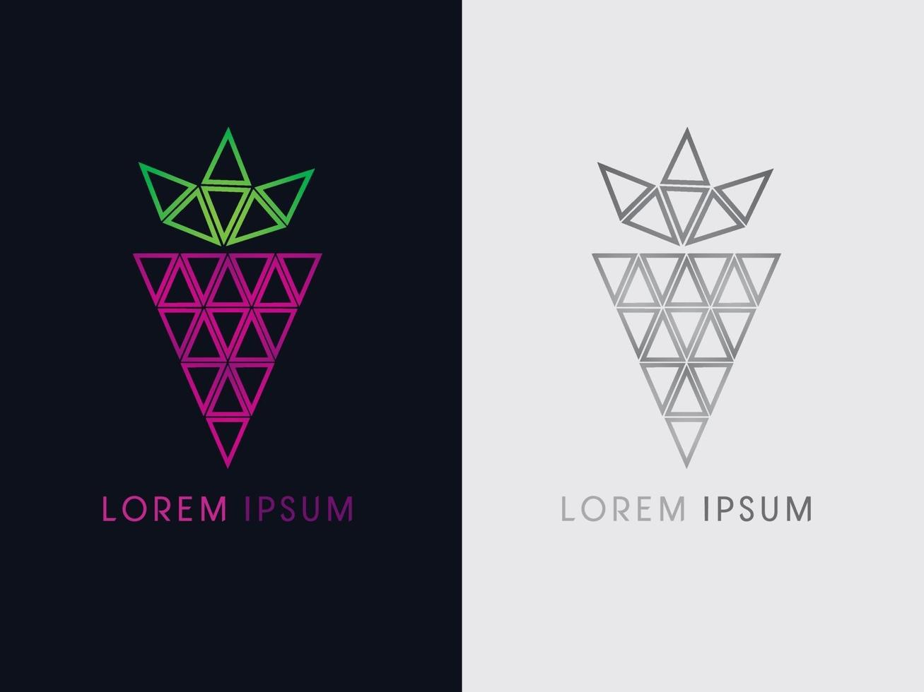 Grape Geometric Modern Shape vector