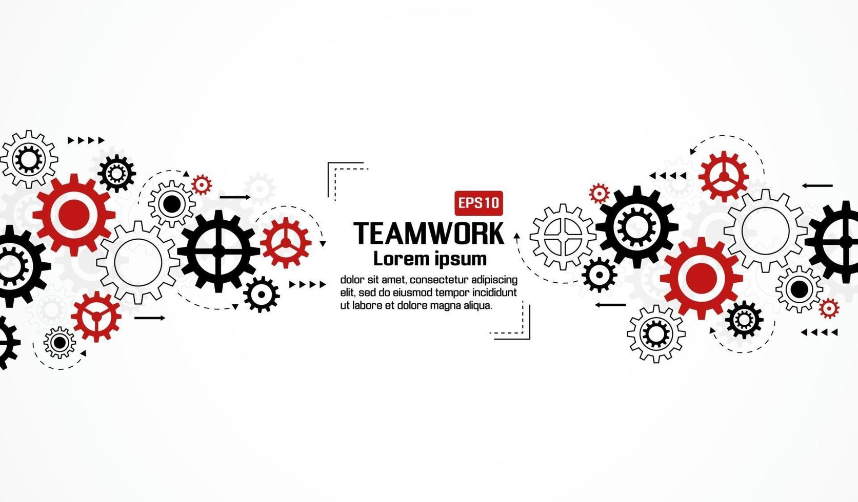 Gears wheels over white background. teamwork creative concept. colorful design. Vector illustration