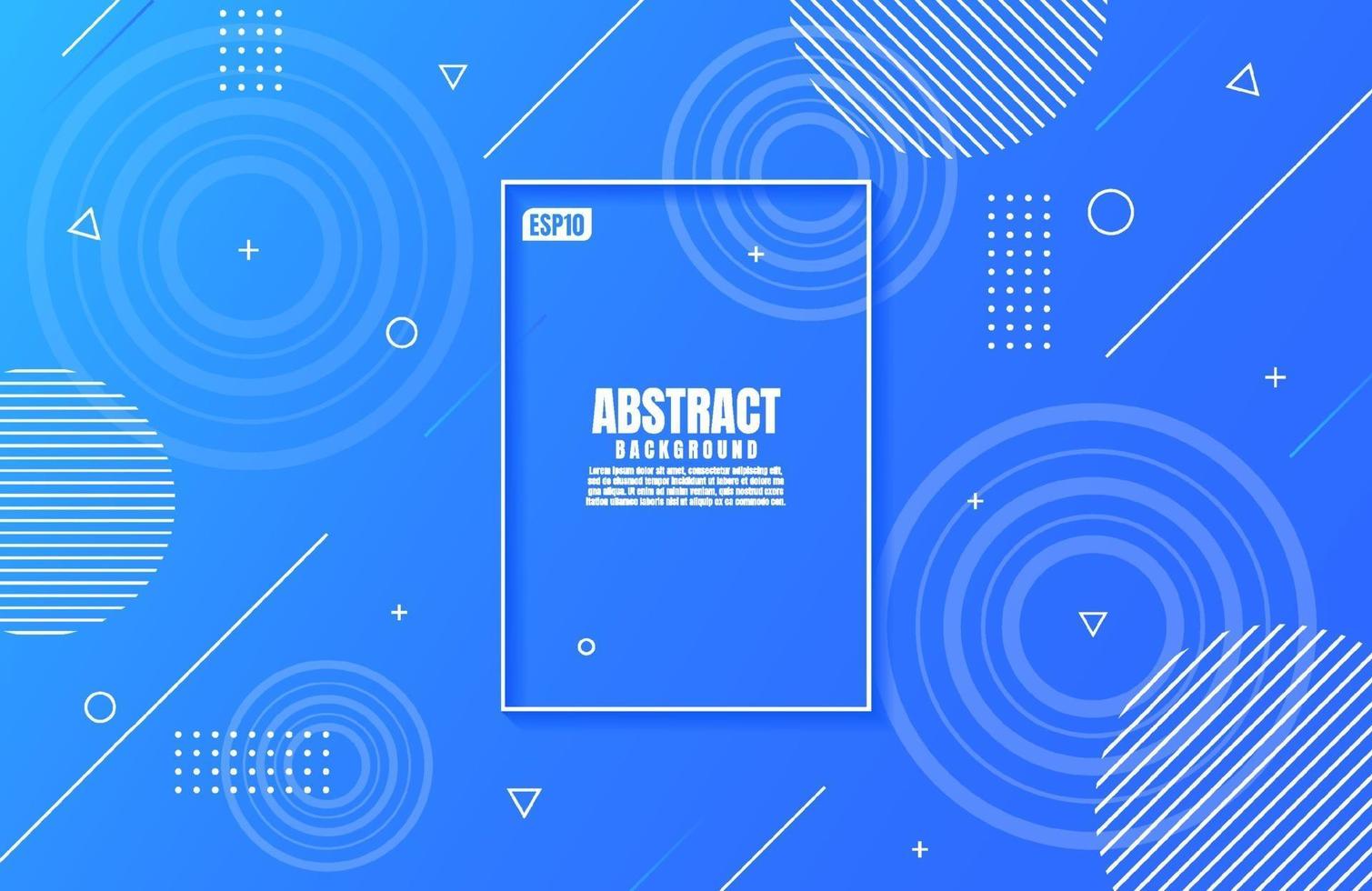 Abstract modern blue colors gradient with Geometric Shape for business background design vector