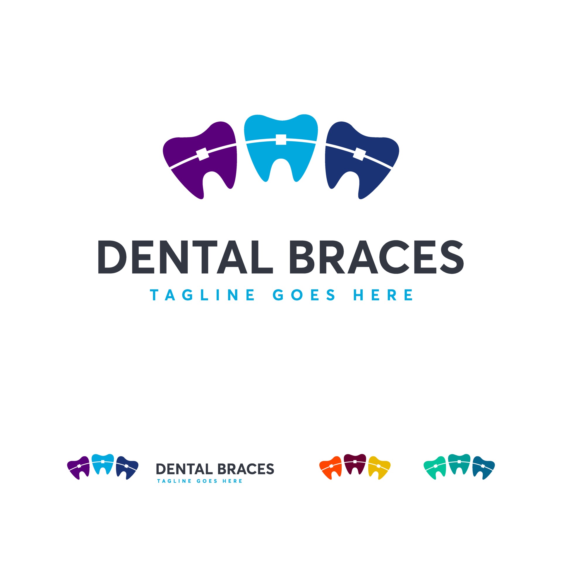 Dental Braces logo designs concept vector, Dental Care logo template