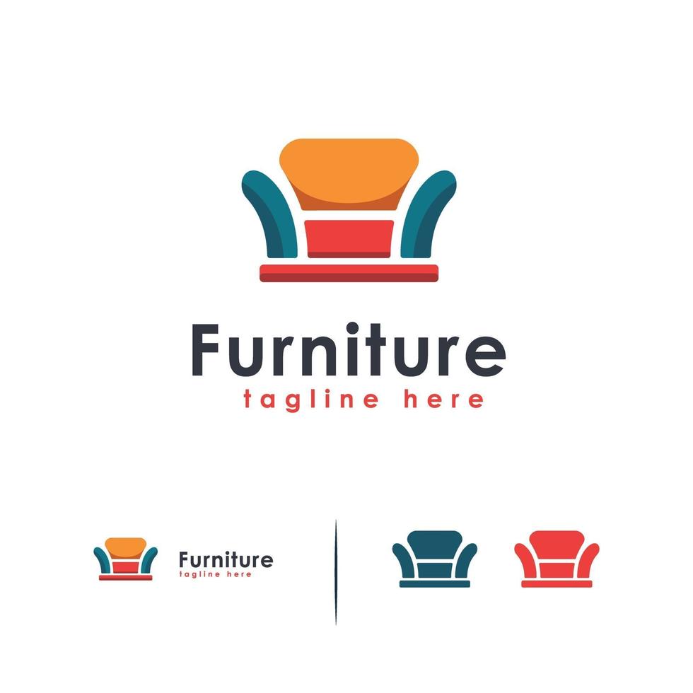 Furniture logo designs vector logo, Simple Flat logo template