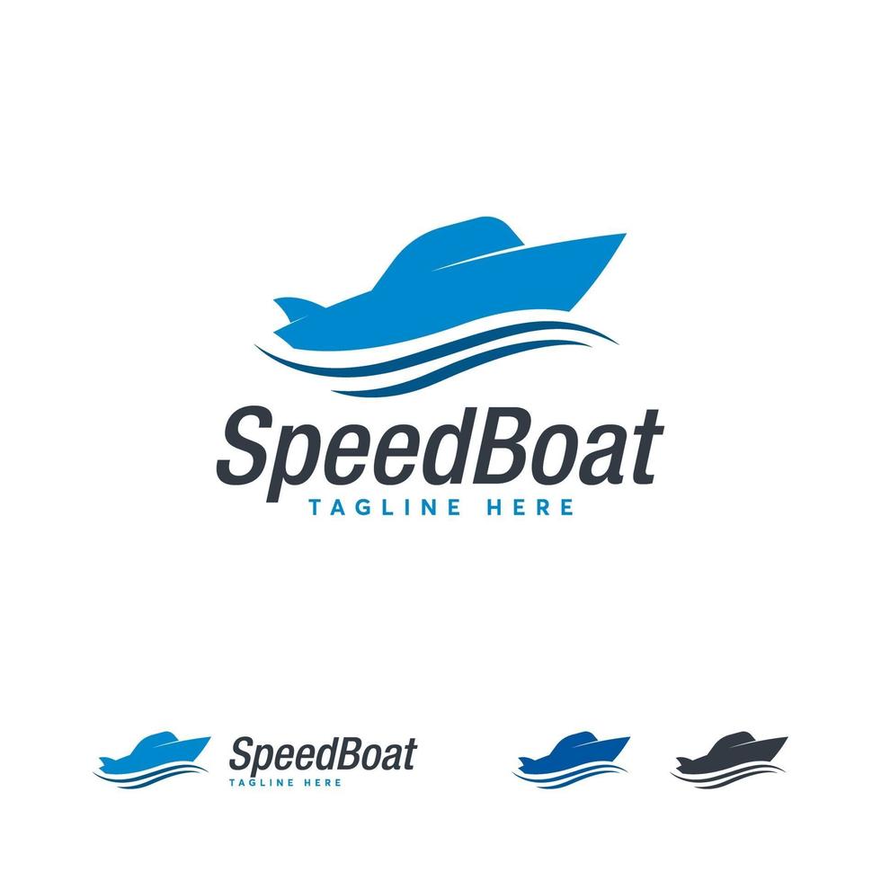 Speedboat logo designs concept vector, Travel Transport logo symbol vector