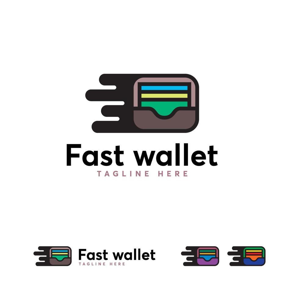 plantilla de logotipo de billetera rápida, símbolo de logotipo de pago vector