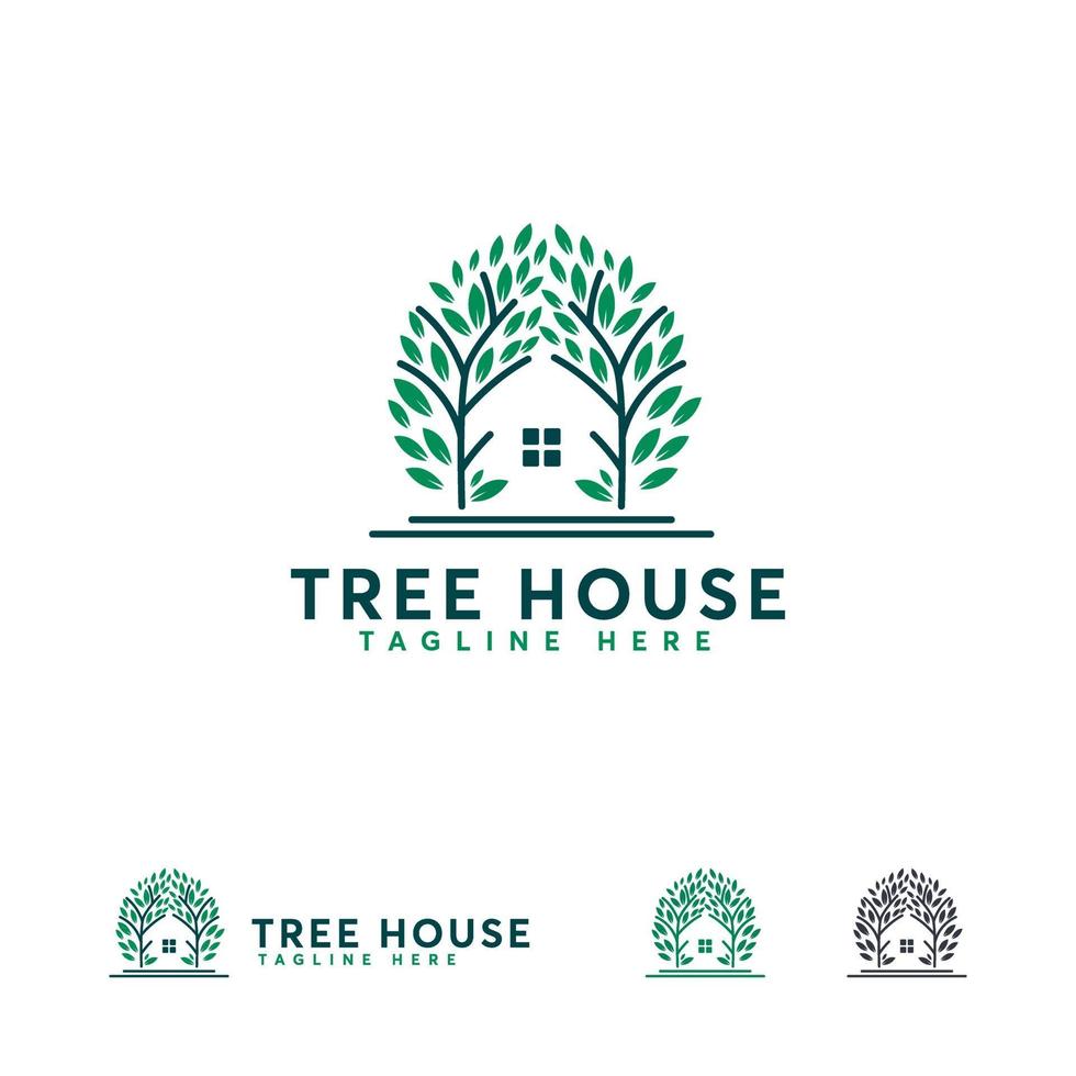concepto de diseño de logotipo de casa de naturaleza, símbolo de logotipo de casa fresca, logotipo de edificio vector