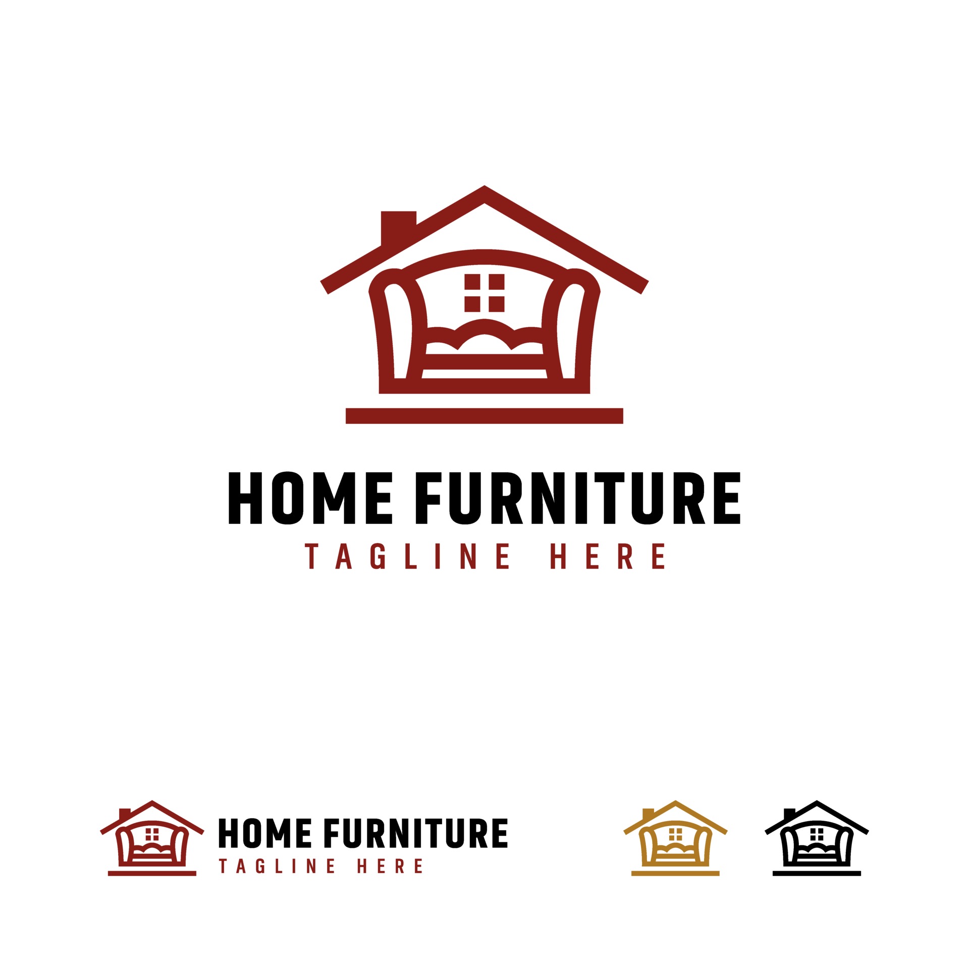 Home Furniture logo designs concept vector, Furniture logo template