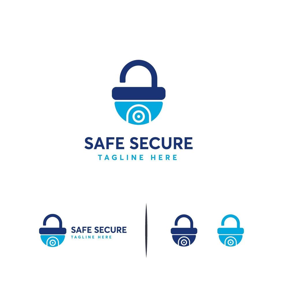 Safe Secure logo designs concept vector, Secure Camera logo template vector