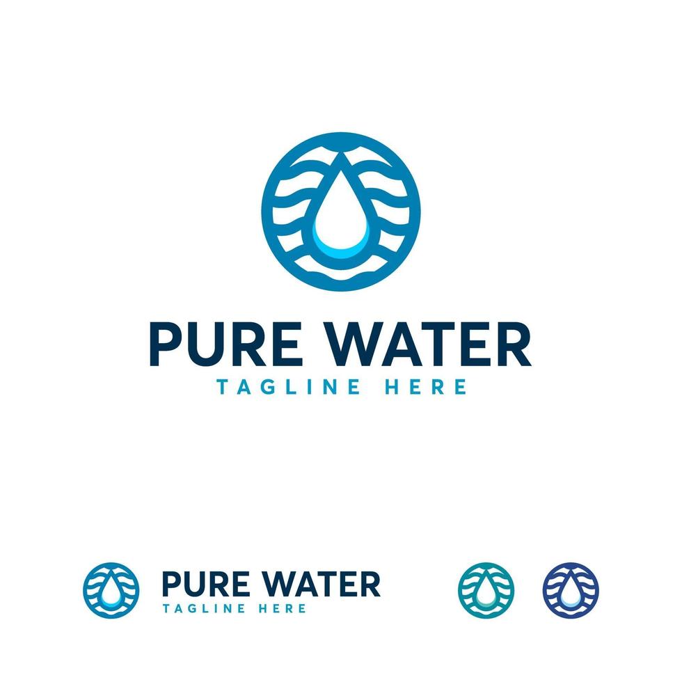 Drop Water logo designs concept vector, Fresh Nutrition logo template vector