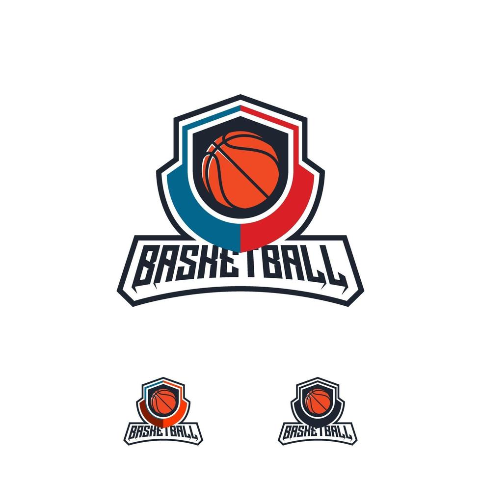 diseños de insignias de logotipo de baloncesto, emblema de logotipo de baloncesto, plantillas vectoriales vector