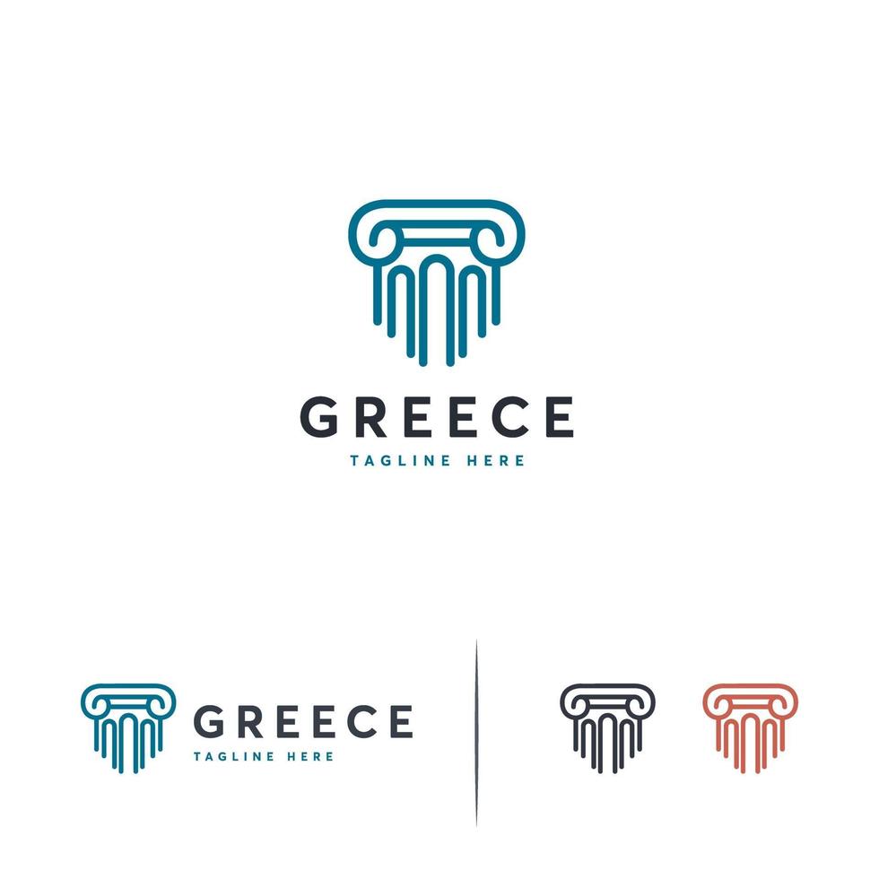 Luxury Pillar logo designs template, Law Firm logo symbol vector