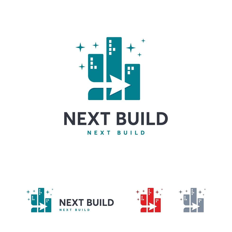 Next Building logo designs concept vector, Real Estate logo symbol vector