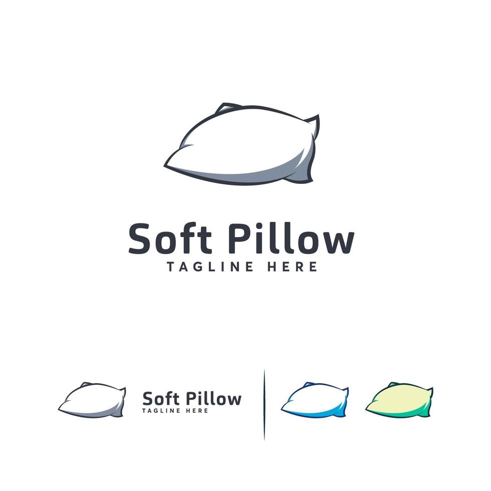 Soft Pillow logo designs concept vector, Sleep well logo template vector