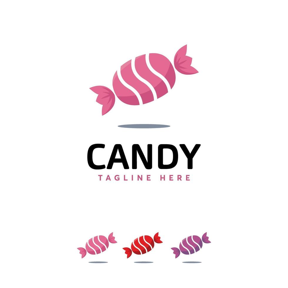 Sweet Pink Candy logo designs template vector