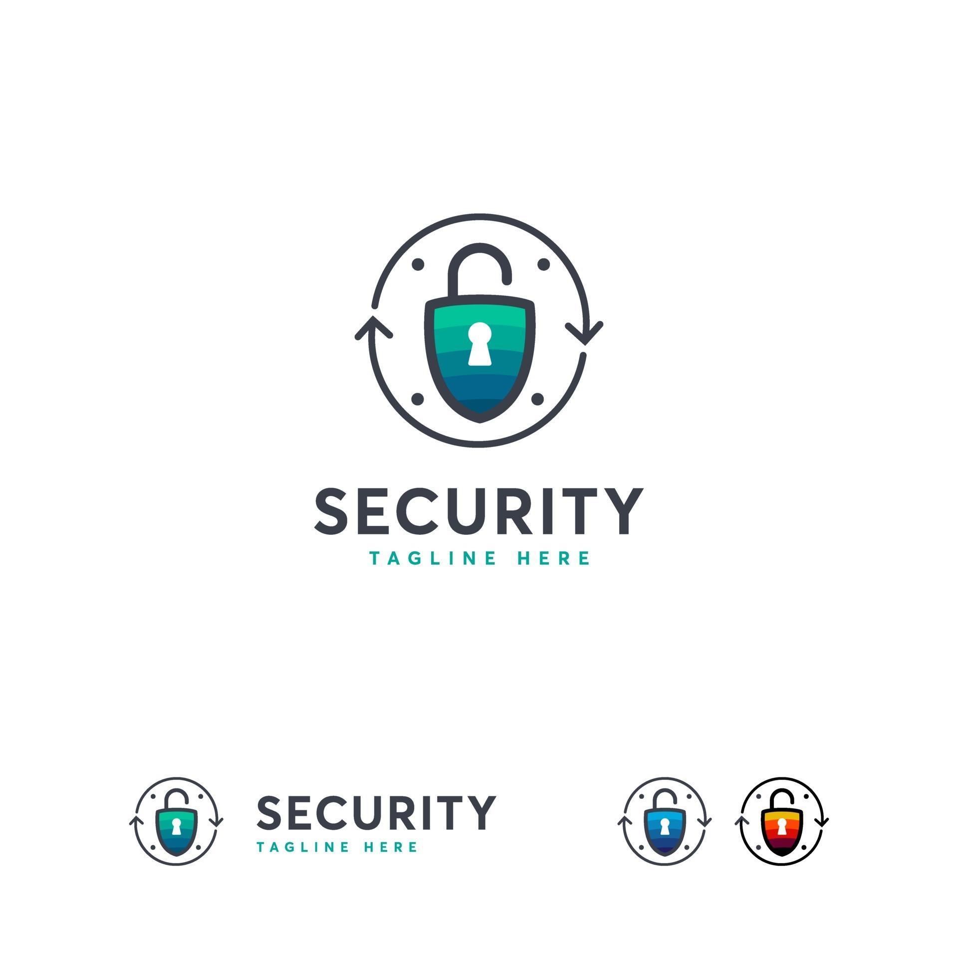 Security logo designs vector, Lock Secure logo template, Safe Secure