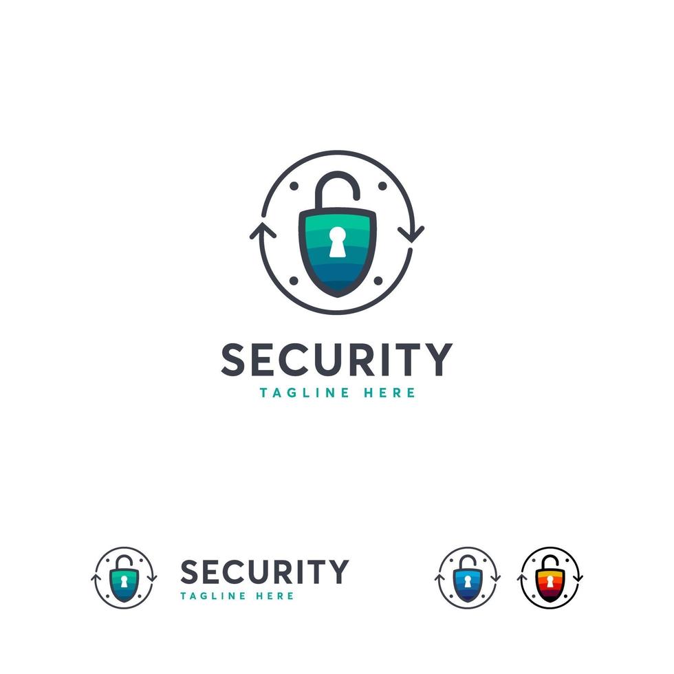 Security logo designs vector, Lock Secure logo template, Safe Secure iconic logo vector