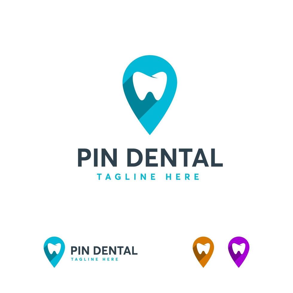 Dental point logo designs vector, Local Dental logo symbol vector