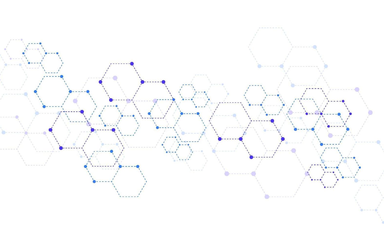 Fondo de tecnología abstracta de estructura molecular. diseño médico. ilustración vectorial vector