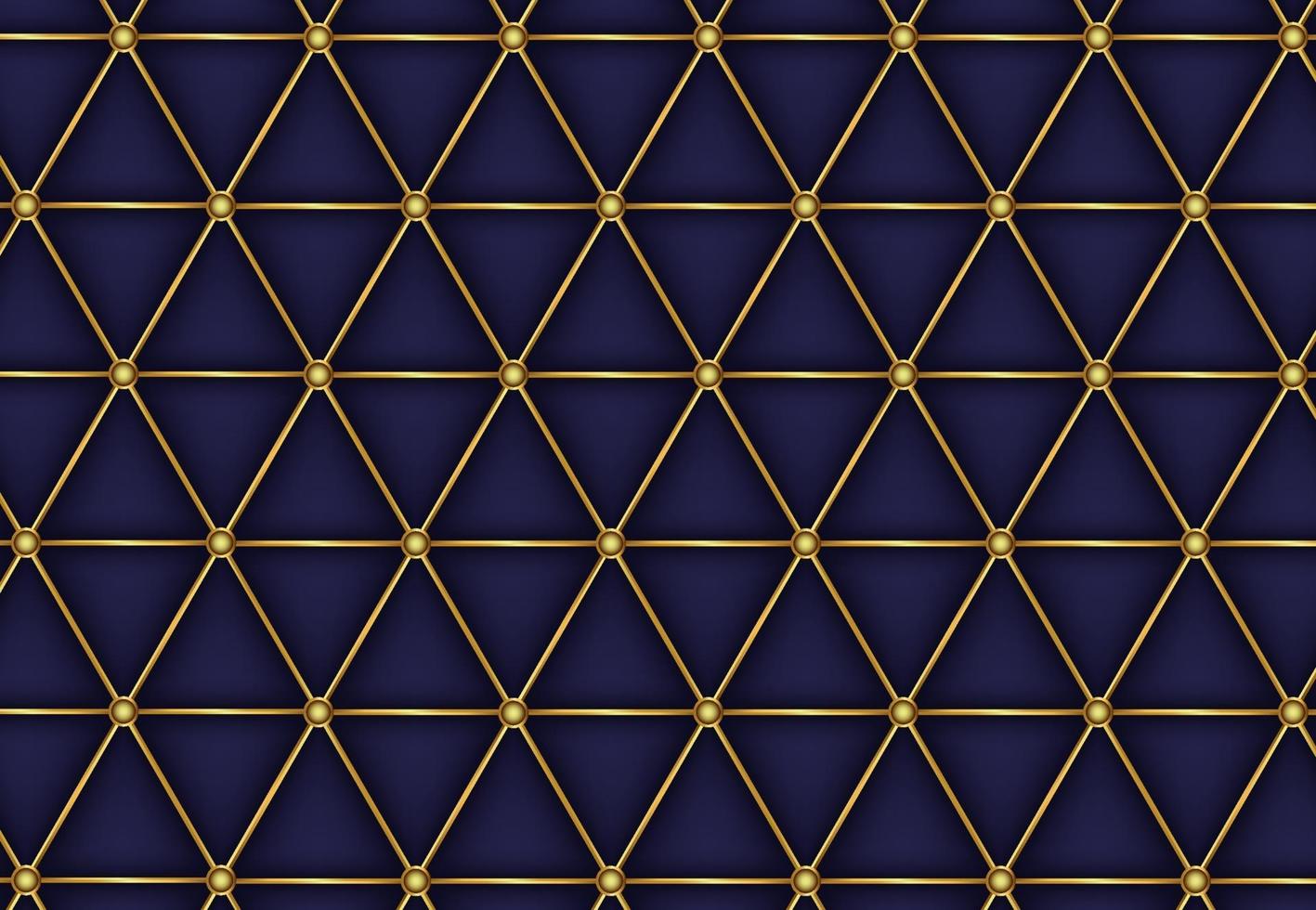 Abstract polygonal pattern luxury golden line with dark blue template background. premium style for poster, cover, print, artwork. Vector illustration