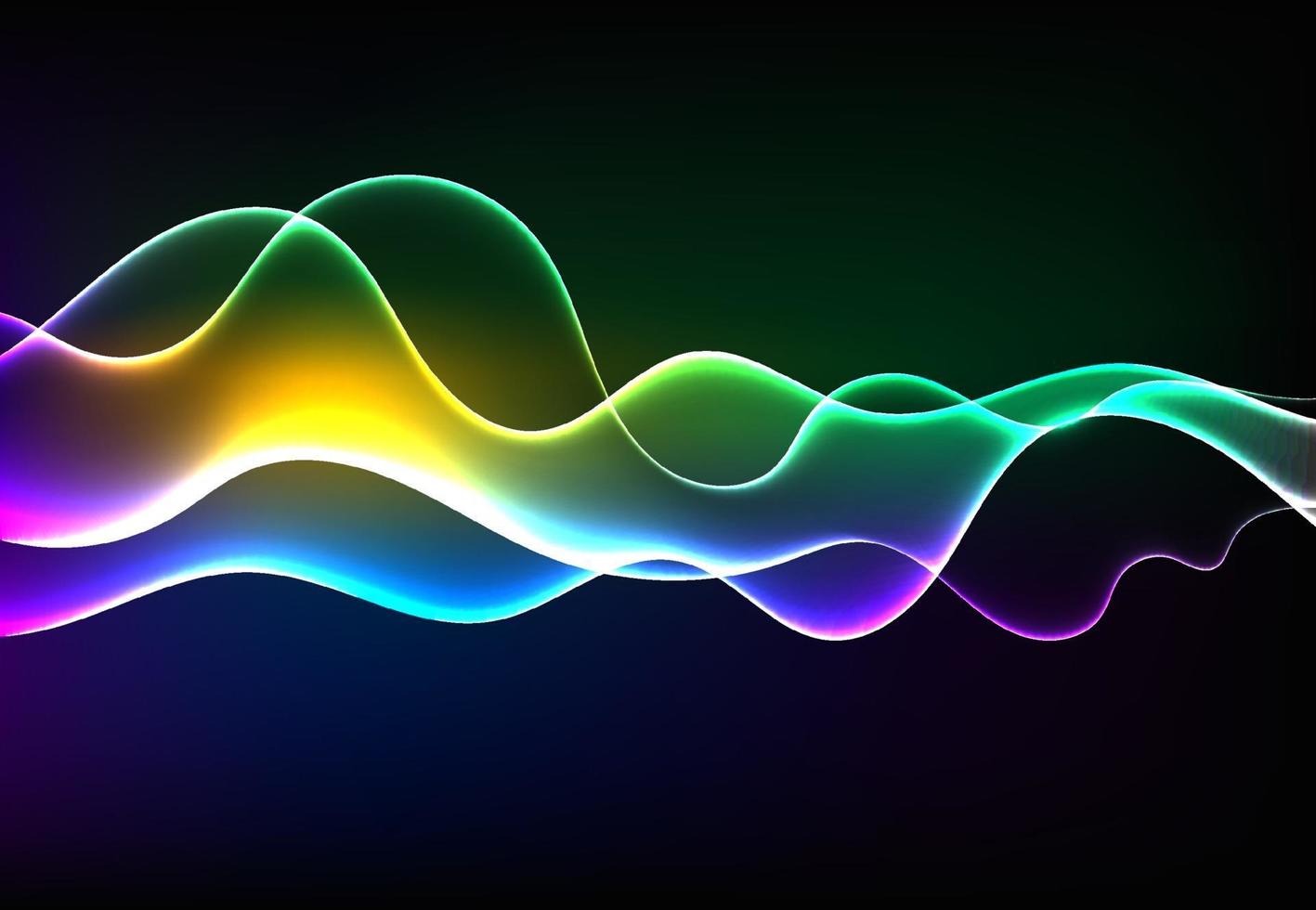 ondas de sonido de habla moderna que oscilan la luz azul oscuro, fondo de tecnología abstracta. ilustración vectorial vector