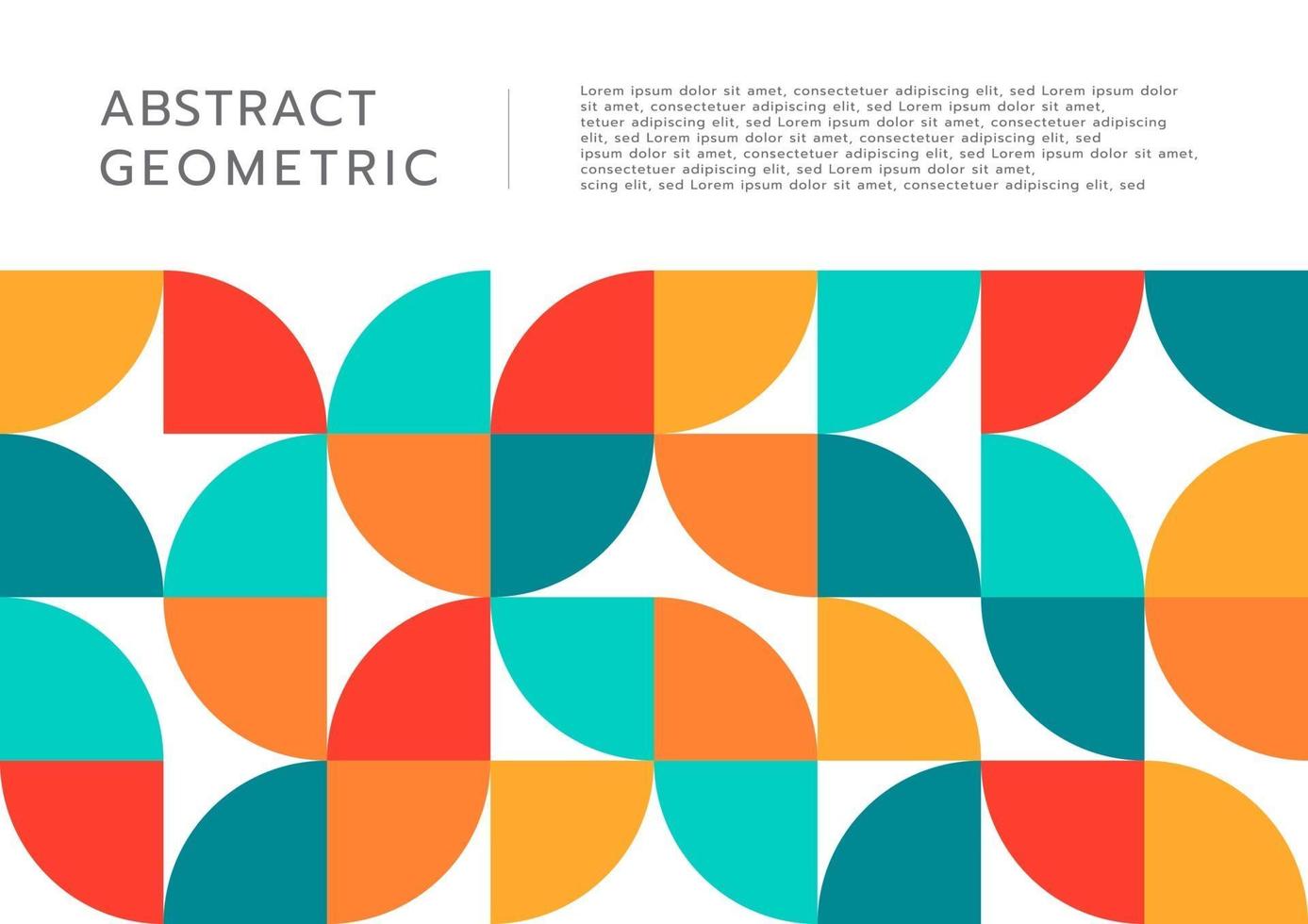 Diseño plano de forma de corte de círculo geométrico abstracto con espacio para el texto vector